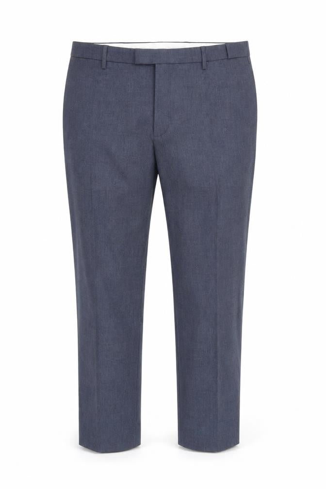 Mens UK Size 46 Marks and Spencer Regular Fit Business Workwear Blue Trousers