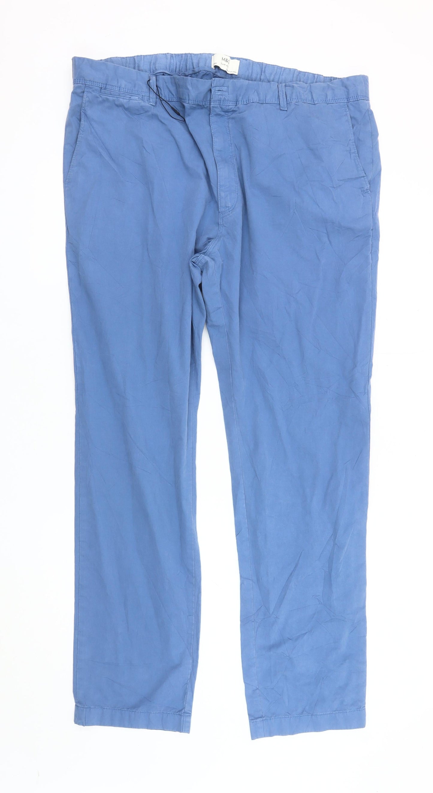 Marks and Spencer Men's Blue Trousers Size L
