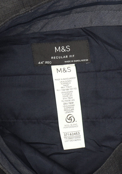 Marks and Spencer Men’s Grey Dress Pants, 44 REG