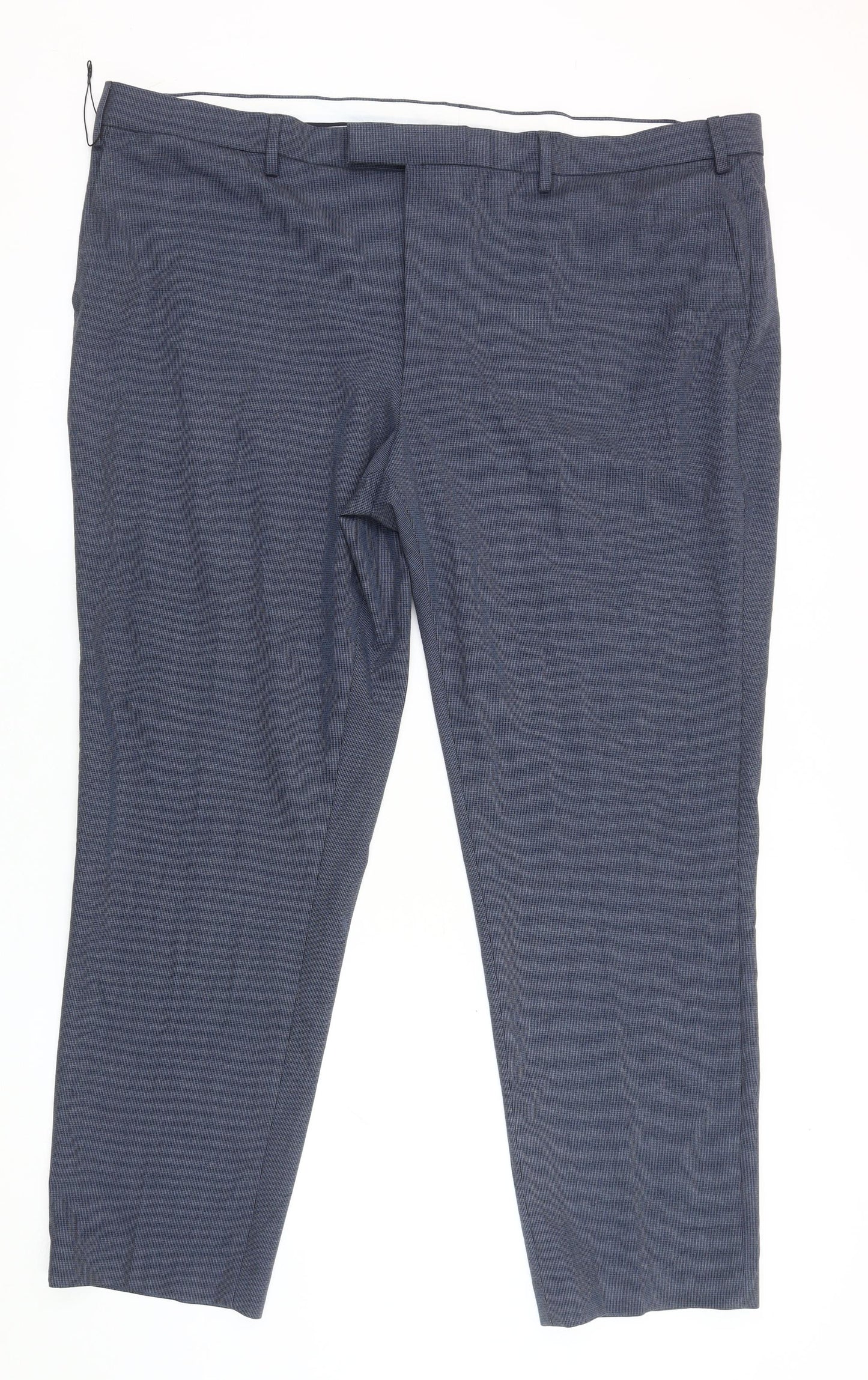 Marks and Spencer Men's Blue Regular Trousers, Size 48