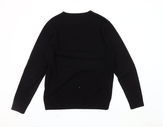 Brave Soul Men's Black L Pullover Jumper Crew Neck