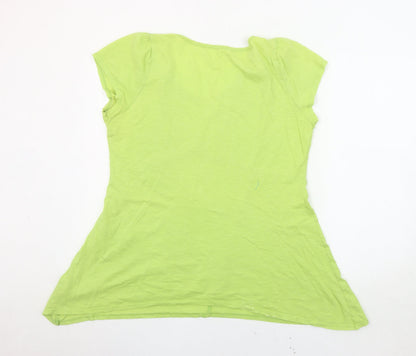Womens UK Size 20 BHS Green Basic T-Shirt