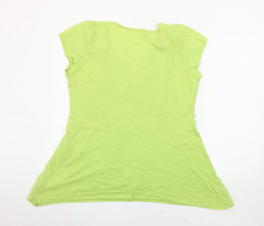Womens UK Size 20 BHS Green Basic T-Shirt