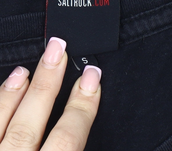 Saltrock Men's Black Crew Neck T-Shirt, Size S, Cotton