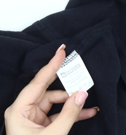 Saltrock Men's Black Crew Neck T-Shirt, Size S, Cotton