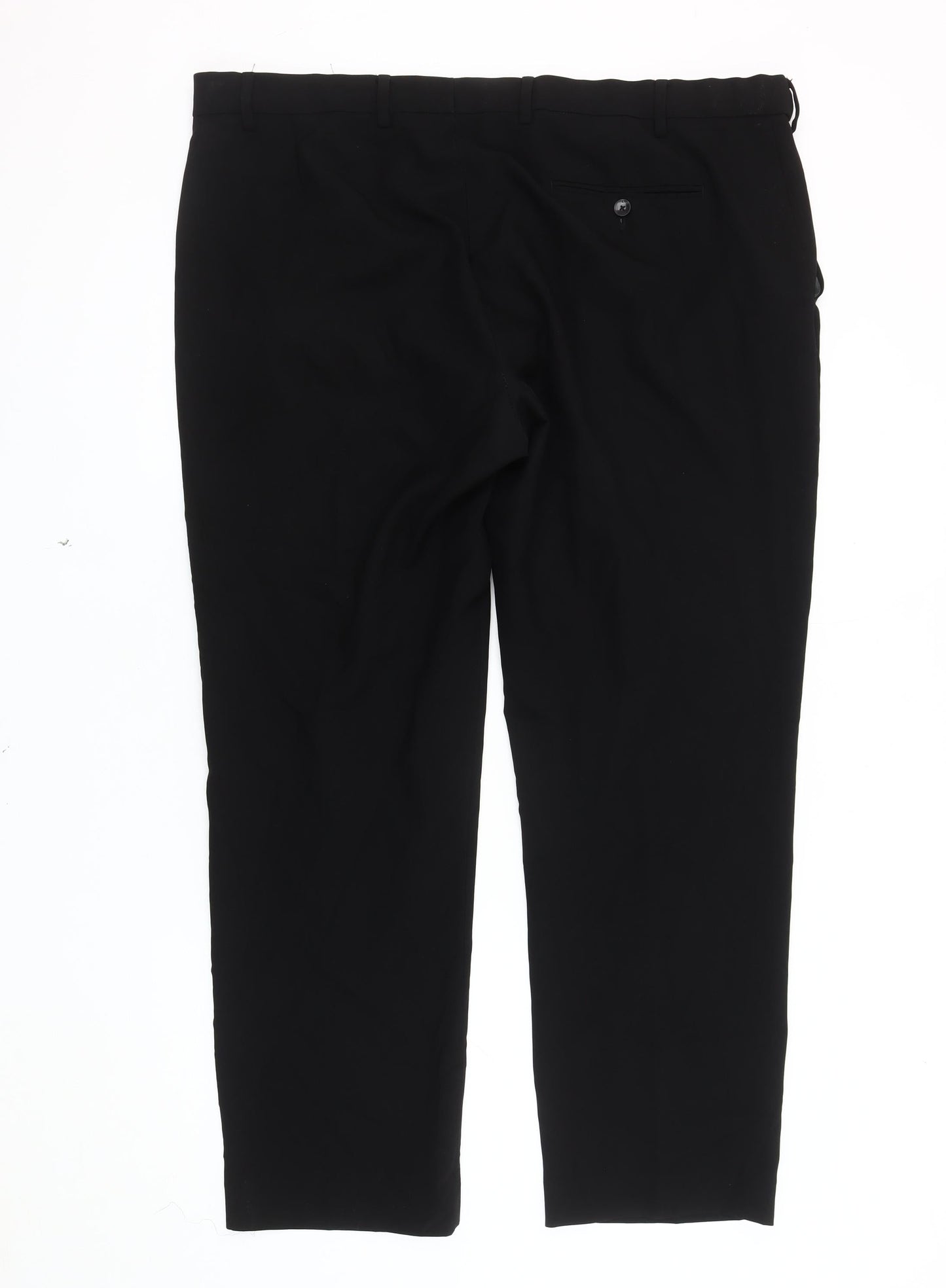 Marks and Spencer Men's Black Regular Fit Trousers 42