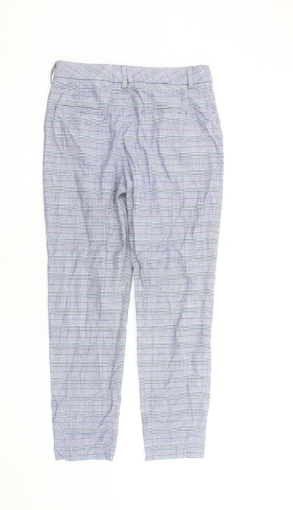 Massimo Dutti Men's Blue Plaid Trousers M