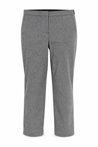 Zara Women's Black Houndstooth Straight Trousers L