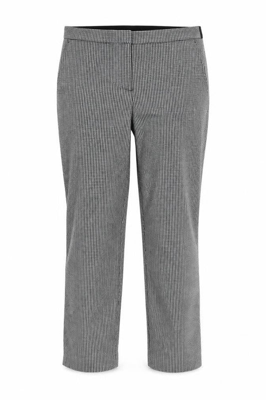 Zara Women's Black Houndstooth Straight Trousers L