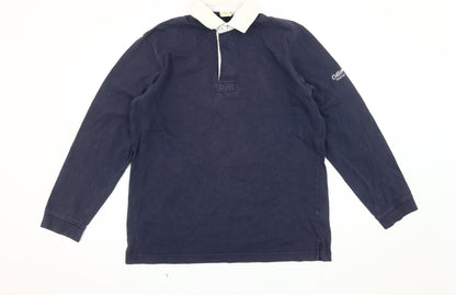 Cotton Traders Men's Blue M Long Sleeve Polo Shirt