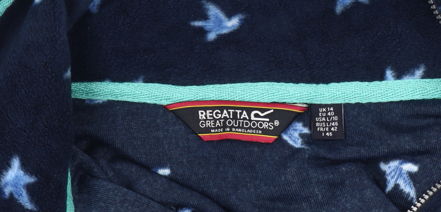 Regatta Women's Blue Fleece Sweatshirt, Size 14