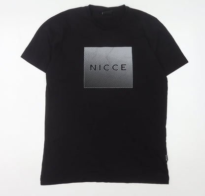 NICCE Black Men’s T-Shirt - Size S - Logo Accent