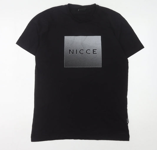 NICCE Black Men’s T-Shirt - Size S - Logo Accent