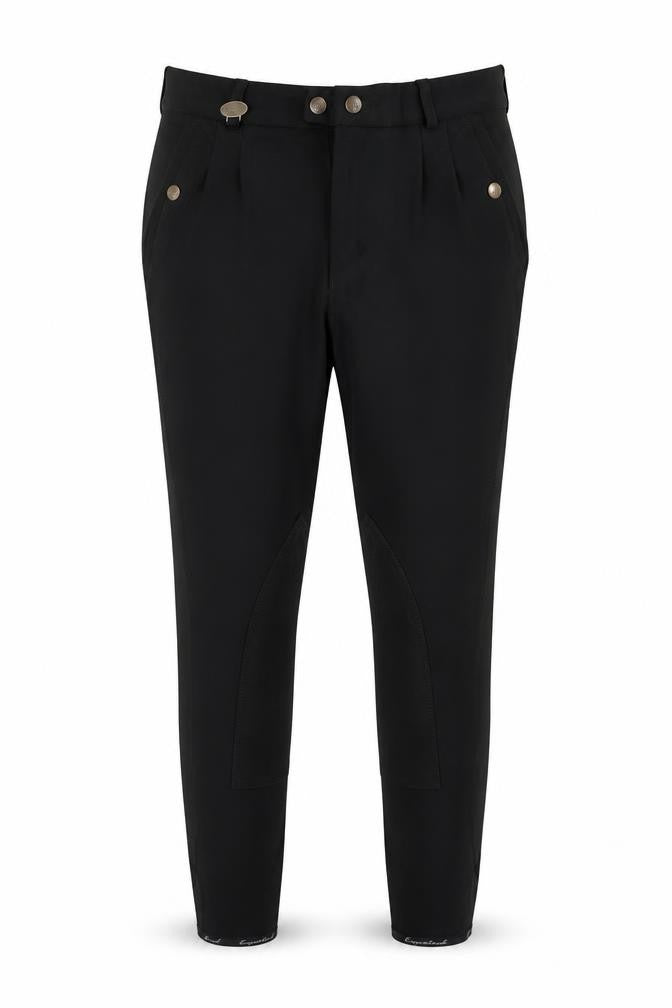 Mens UK Size 34 Equetech Slim Fit Jogger Black Trousers