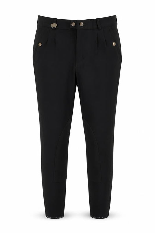 Mens UK Size 34 Equetech Slim Fit Jogger Black Trousers