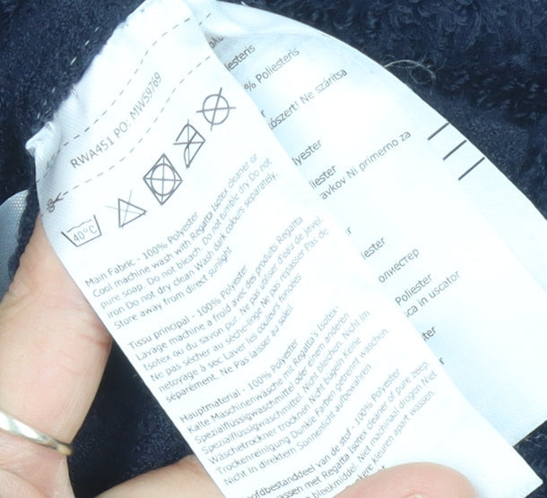 Regatta Women's Blue Fleece Roll Neck Sweatshirt Size 12