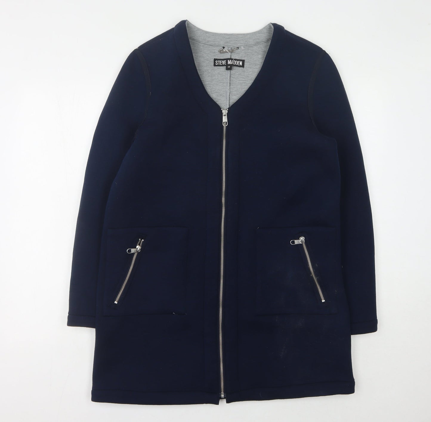 Womens UK Size M Steve Madden Blue Basic Jacket