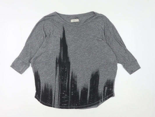 Abercrombie & Fitch Grey Women's Top S 3/4 Sleeve