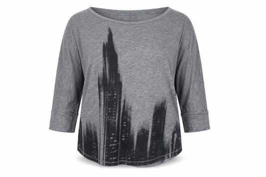 Front view of Abercrombie & Fitch Women's Top S 3/4 Sleeve