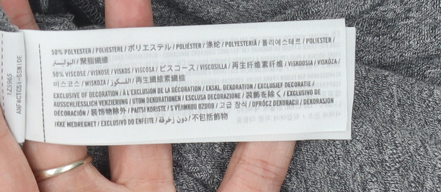 Abercrombie & Fitch Grey Women's Top S 3/4 Sleeve