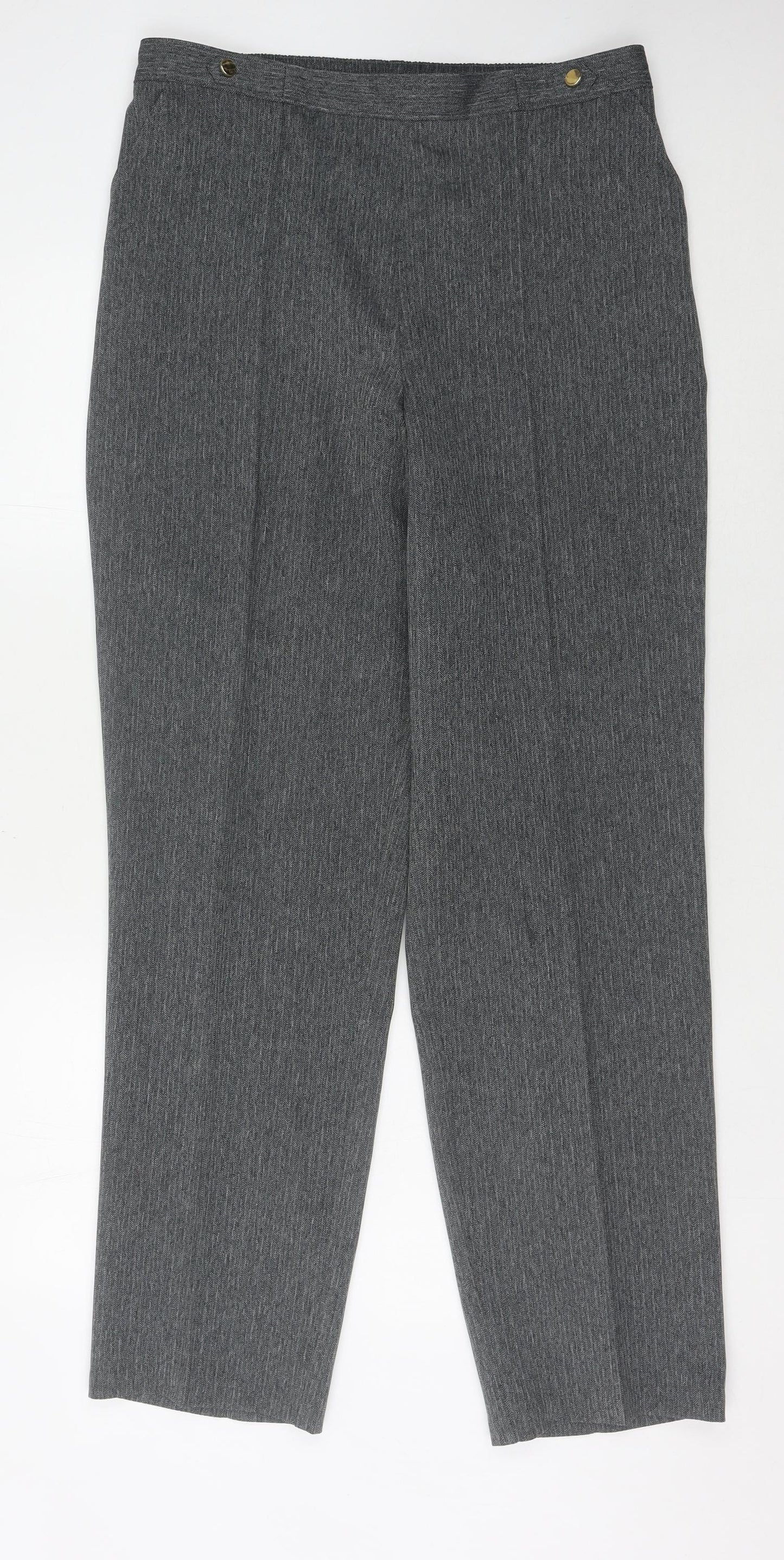Womens UK Size 14 Marks and Spencer Regular Fit  Grey Trousers