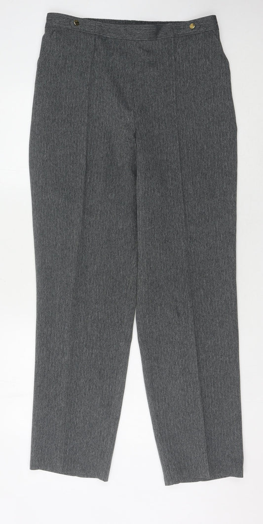 Womens UK Size 14 Marks and Spencer Regular Fit  Grey Trousers