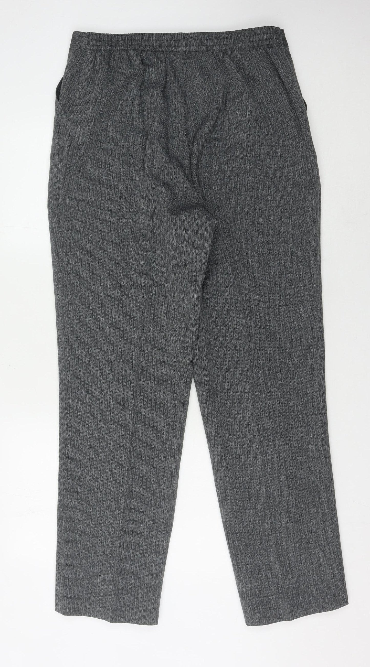 Womens UK Size 14 Marks and Spencer Regular Fit  Grey Trousers