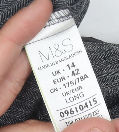 Womens UK Size 14 Marks and Spencer Regular Fit  Grey Trousers