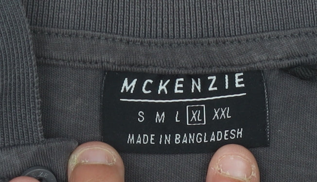 McKenzie Men's Black Polo Shirt XL Solid Short Sleeve