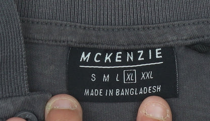 McKenzie Men's Black Polo Shirt XL Solid Short Sleeve