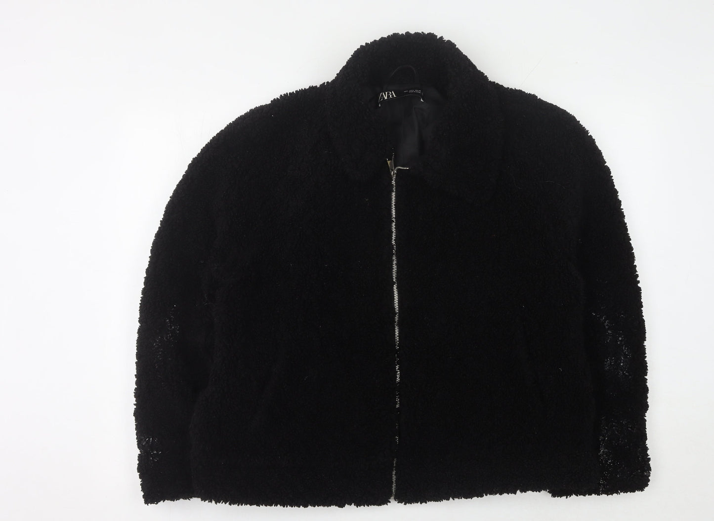 Womens UK Size L Zara Black Basic Jacket