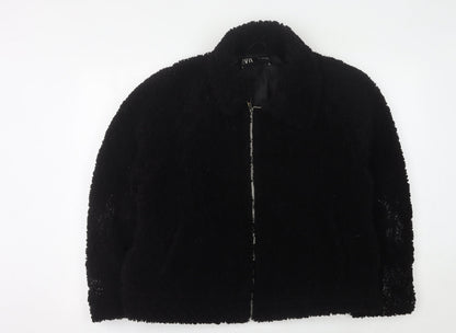Womens UK Size L Zara Black Basic Jacket