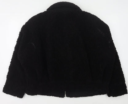Womens UK Size L Zara Black Basic Jacket
