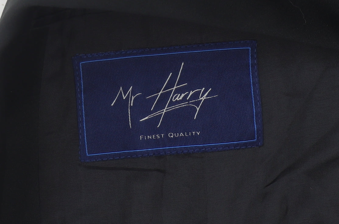 Mens UK Size 40 Mr Harry Regular Black Suit Tuxedo