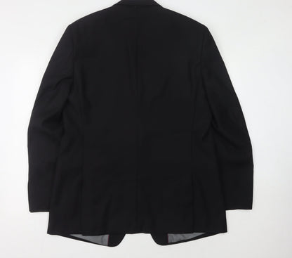 Mens UK Size 44 Charlton Gray Regular Black Suit Jacket