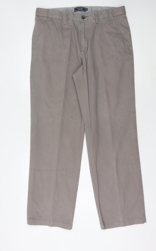 Maine New England Men's Beige Chino Trousers, Size L