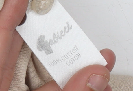 Gabicci Men's Beige Polo Shirt Size S Short Sleeve