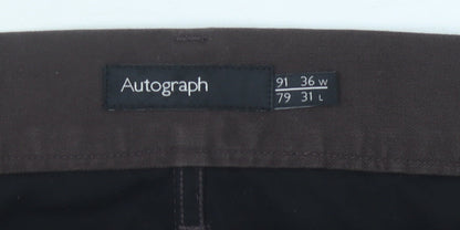 Autograph Men's Brown Straight Jeans, 36W 31L