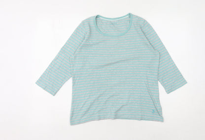 Womens UK Size 12 DASH Blue Basic T-Shirt