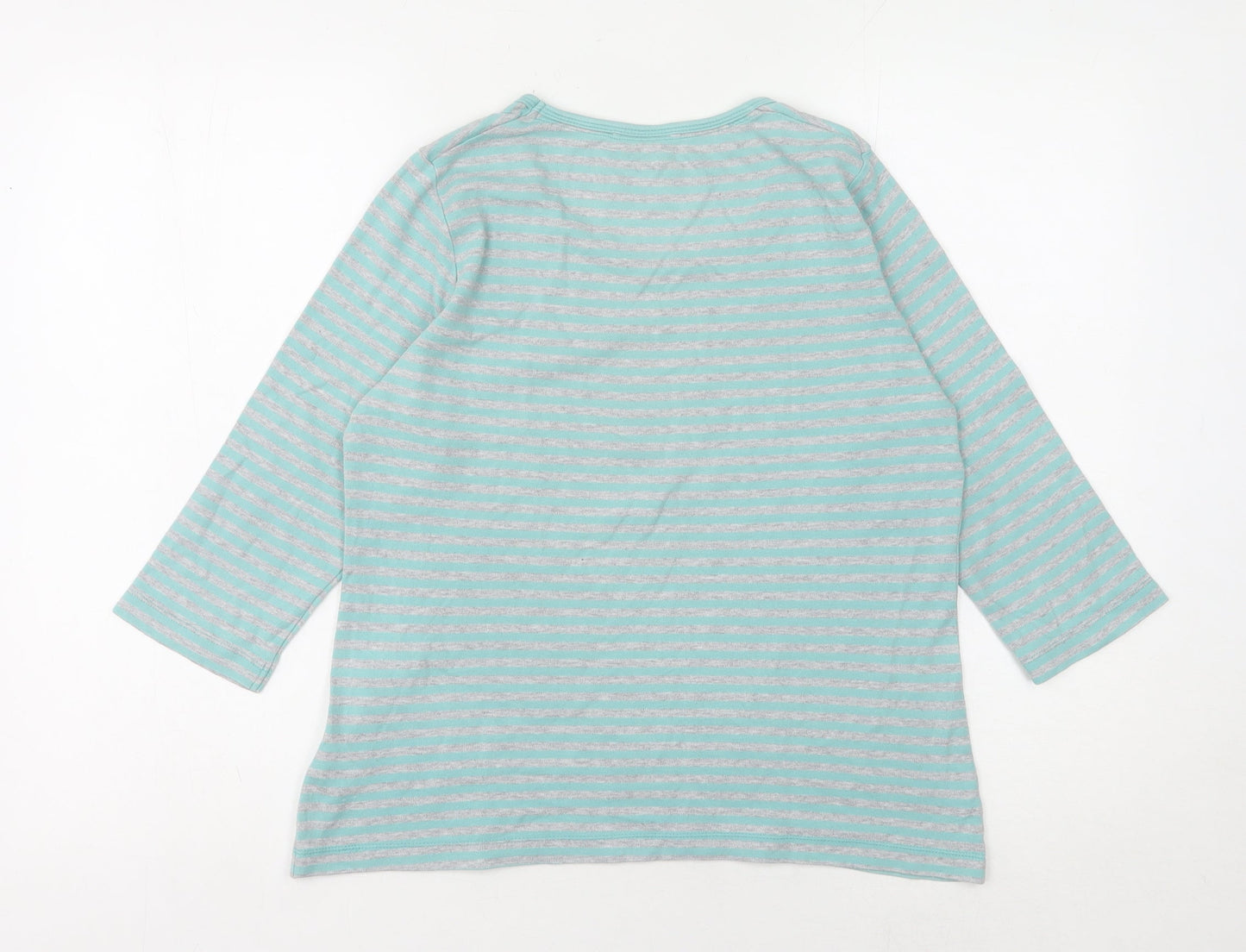 Womens UK Size 12 DASH Blue Basic T-Shirt