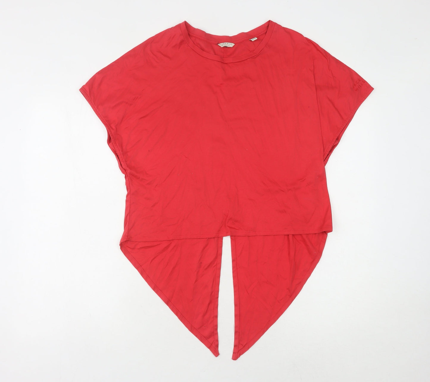 Jack Wills Red Cropped T-Shirt UK 12 Women