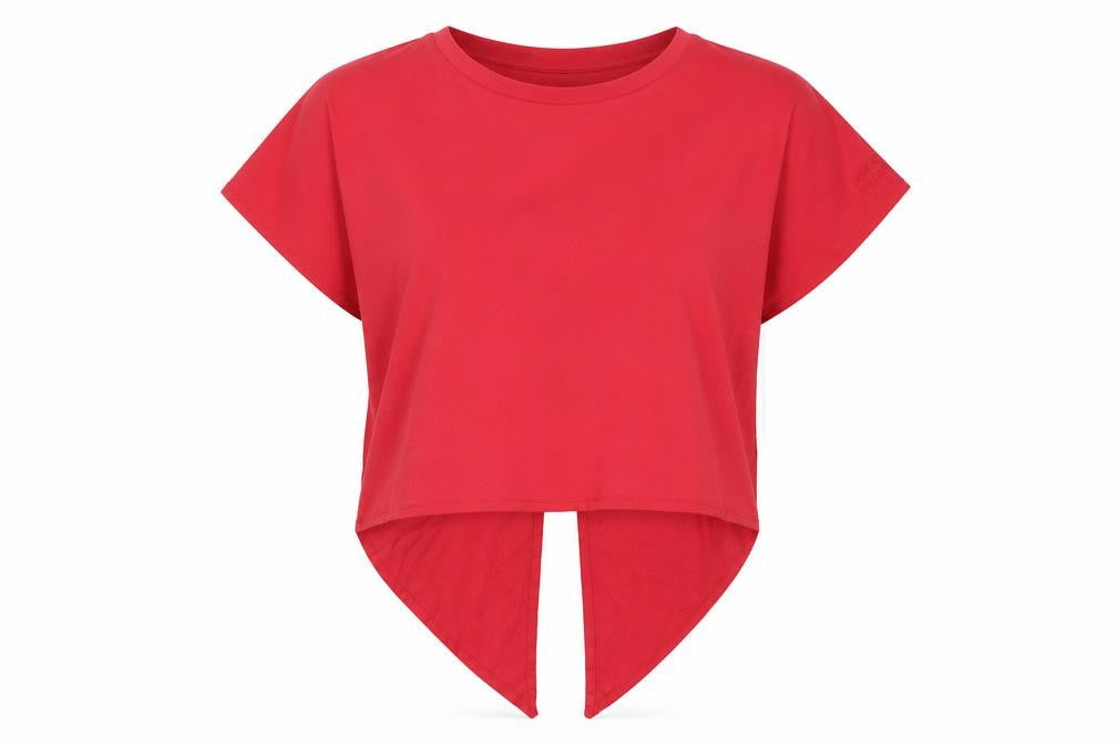 Womens UK Size 12 Jack Wills Red Cropped T-Shirt