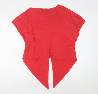 Jack Wills Red Cropped T-Shirt UK 12 Women