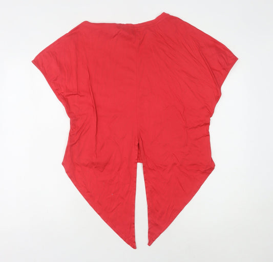 Jack Wills Red Cropped T-Shirt UK 12 Women