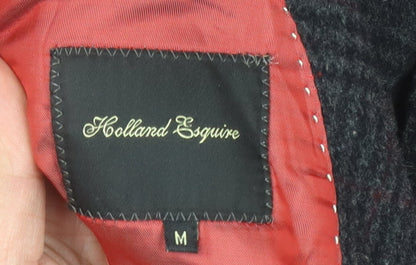 Holland Esquire Women's Black Check Wool Overcoat M