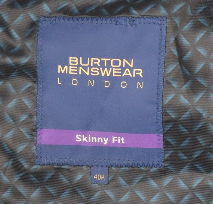 Mens UK Size 40 Burton Regular Blue Suit Jacket