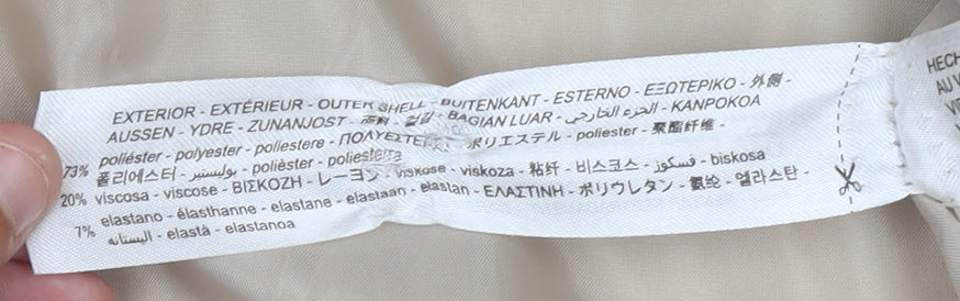 Zara Beige Women's Blazer Jacket Size 12 Elegant Lined