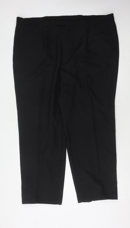 Leonards Label Men's Black Trousers R 48