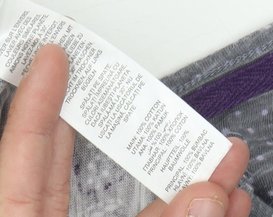 Mantaray Women's Grey Geometric Long Sleeve T-Shirt 8