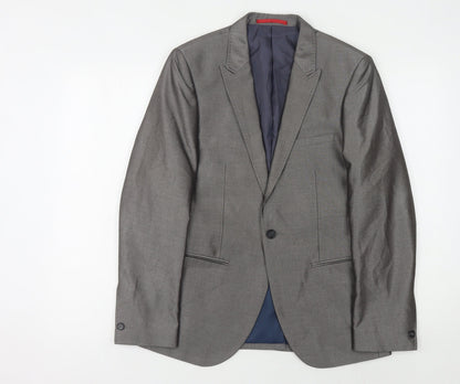 Mens UK Size 36 ventuno 21 Regular Grey Suit Jacket